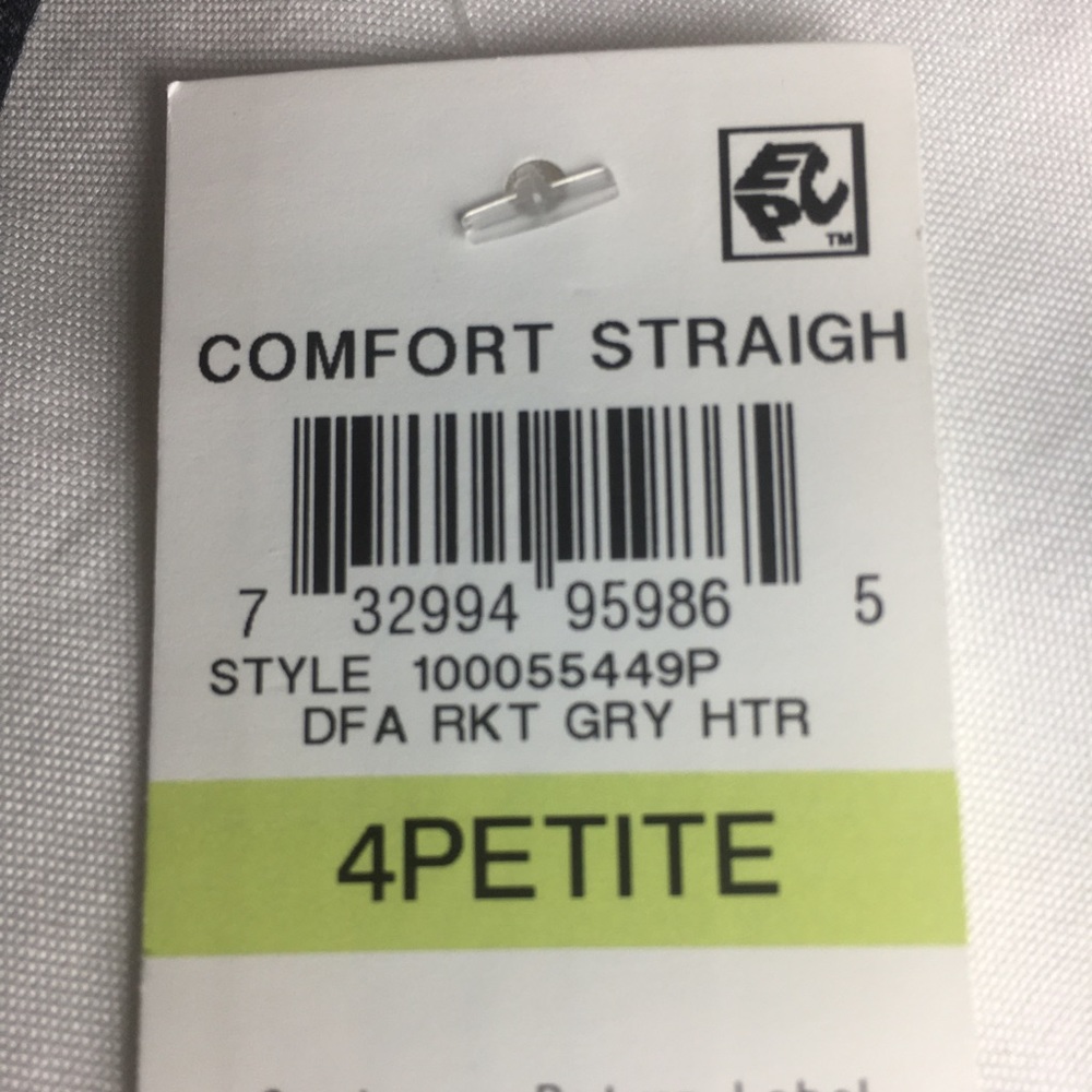 Style & Co. Petite  Straight Leg Pant Grey 4P NWT - Picture 4 of 8